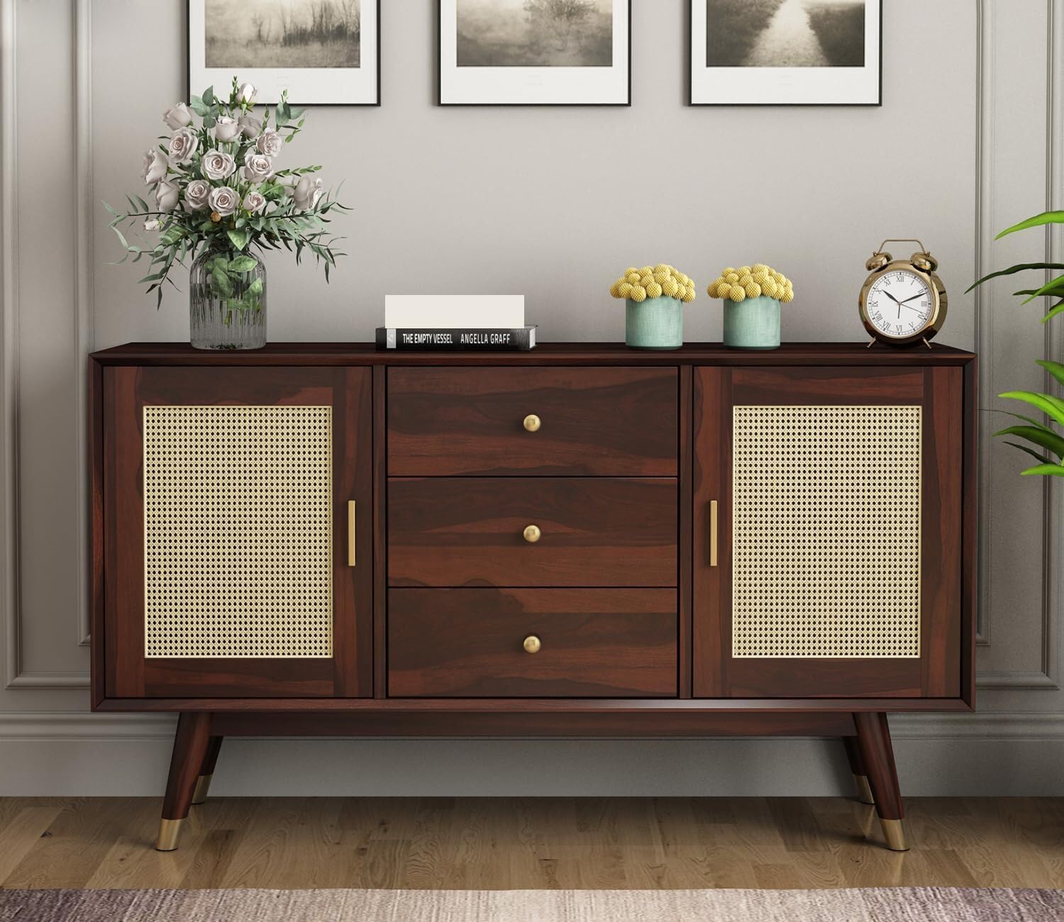 Sheesham Wood Chest of Drawer | Cheast of Drawer for Storage and Spacious Dresser for Hall Home Office Furniture, Kitchen Cabinet|Colour... - Dark Brown