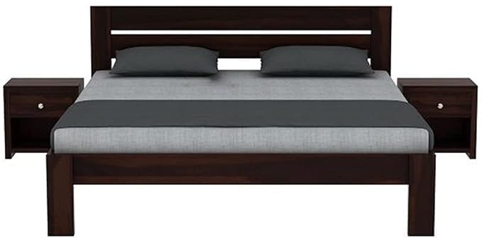 Ambica Woodmart Sheesham wood bed in brown finish, photo 3