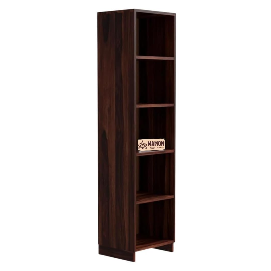 Mamon Wood Decor Sheesham Wood Multipurpose Book Shelf – Natural Brown