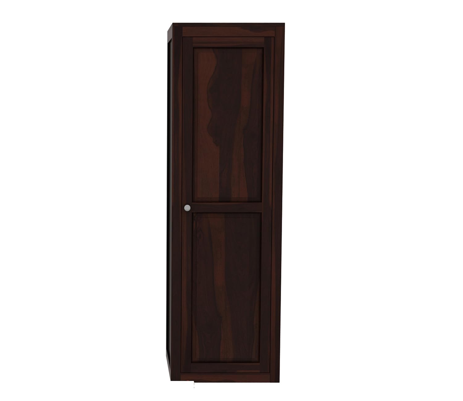 Mamon Wood Decor Single Door Wardrobe with 5 open shelves – Adam - Walnut