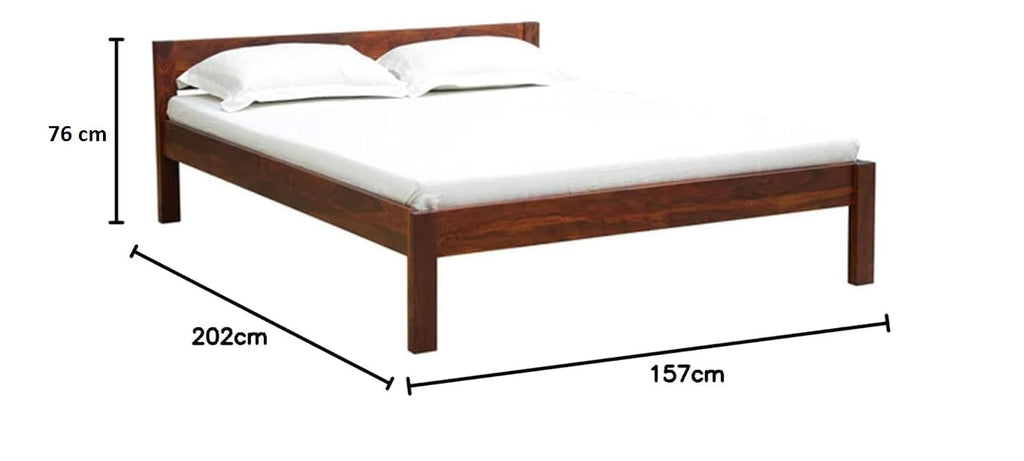 Ambica Woodmart Sheesham wood bed in brown finish, photo 2