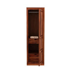 Mamon Wood Decor Single Door Wardrobe with 2 drawers, 2 shelves - Honey
