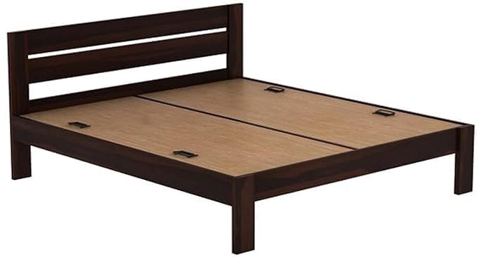 Ambica Woodmart Sheesham wood bed in brown finish, photo 5