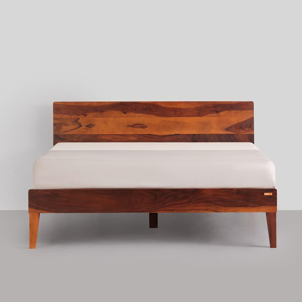 Ambica Woodmart Sheesham wood bed in brown finish, photo 5