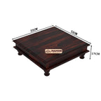 Mamon Wood Decor Sheesham Wood Chowki – Decorative Religious Platform