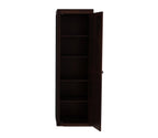 Mamon Wood Decor Single Door Wardrobe with 5 open shelves – Adam - Walnut