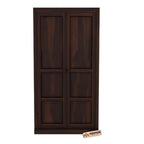 Mamon Wood Decor Sheesham Wood Wardrobe with 3 Drawer and 4 Shelves