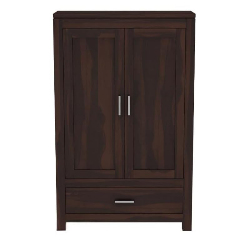 Mamon Wood Decor Woodcrony Sheesham Wood Wardrobe with 1 Drawer and 3