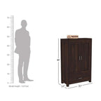 Mamon Wood Decor Woodcrony Sheesham Wood Wardrobe with 1 Drawer and 3