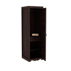 Mamon Wood Decor 1 Door Wardrobe with 1 drawer, 3 shelves & hanging - Walnut