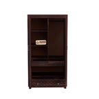 Mamon Wood Decor Solid Wood Wardrobe with Double Doors, Decorative