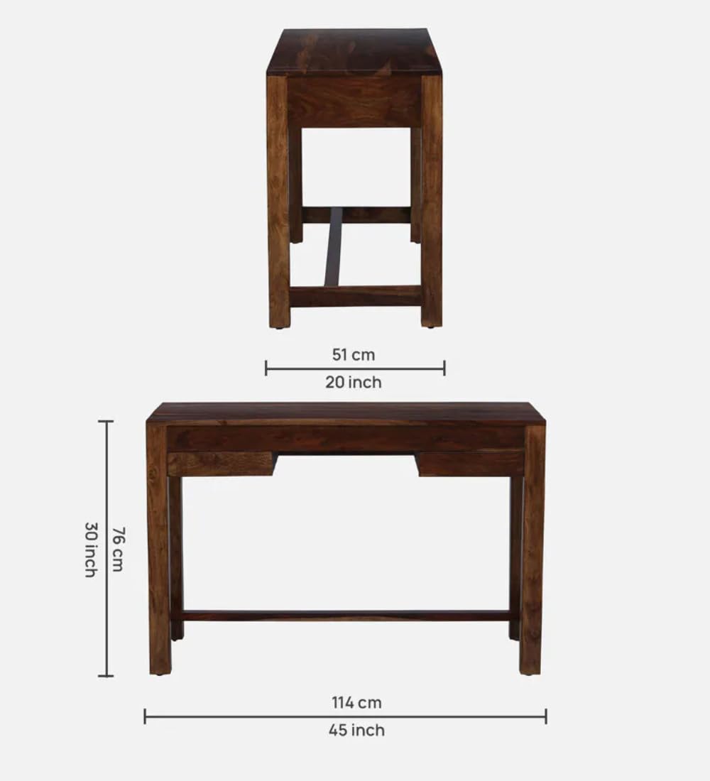 Walnut | Ambica Woodmart Sheesham wood study table, walnut, photo 9