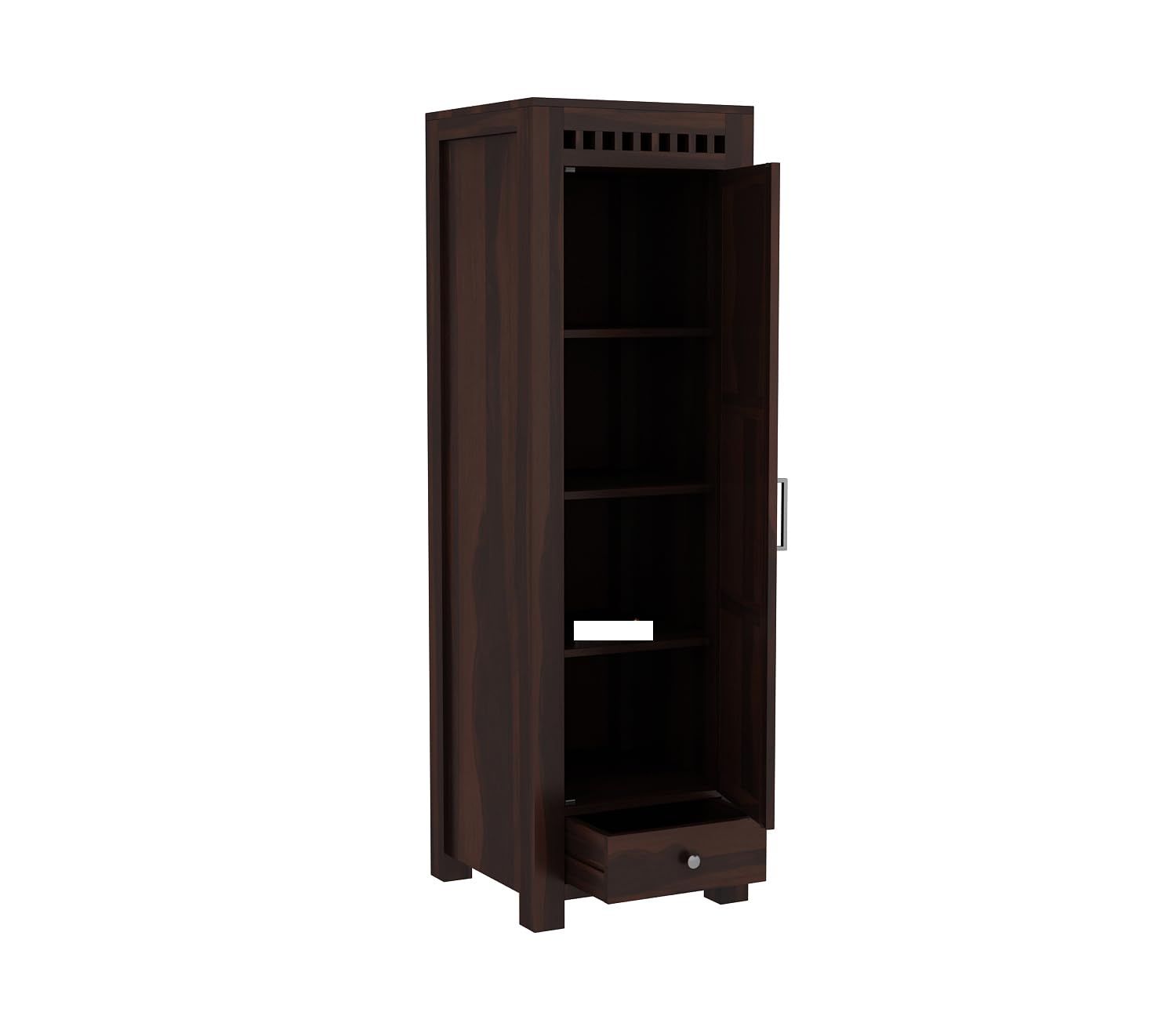 Mamon Wood Decor Wooden Single Door Wardrobe Organizer for Storage
