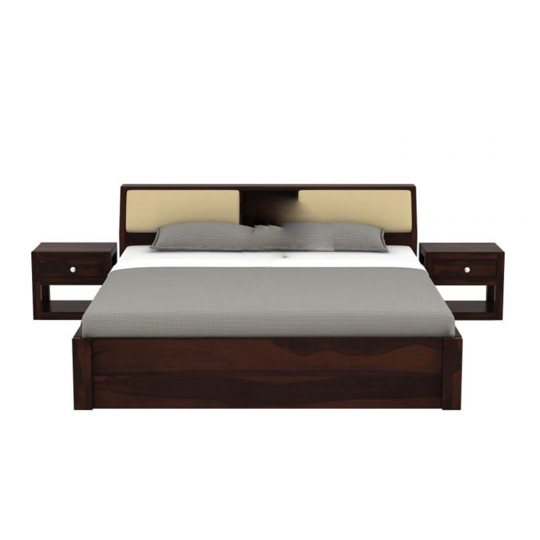 Dark Walnut | Ambica Woodmart Sheesham wood bed, dark walnut, photo 13