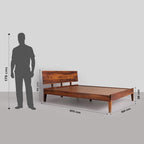 Ambica Woodmart Sheesham wood bed in brown finish, photo 3