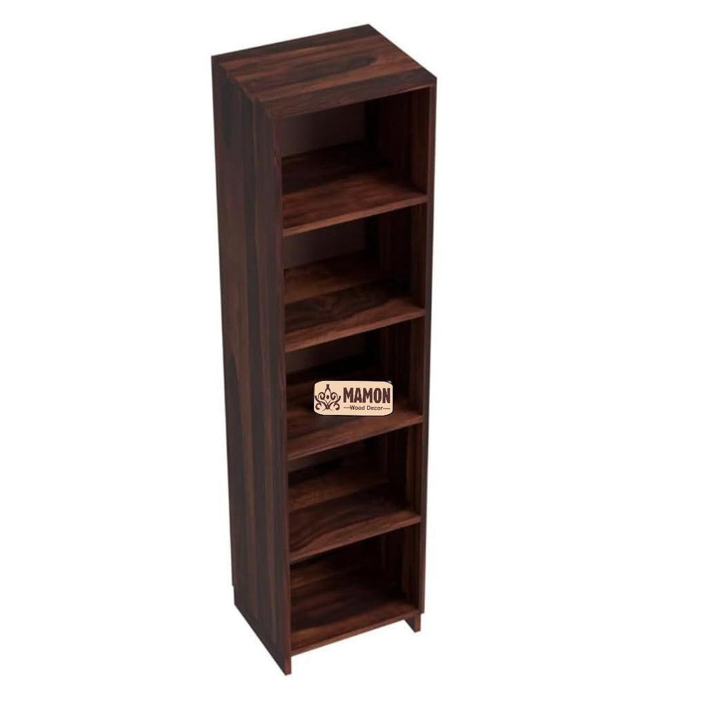 Mamon Wood Decor Sheesham Wood Multipurpose Book Shelf – Natural Brown