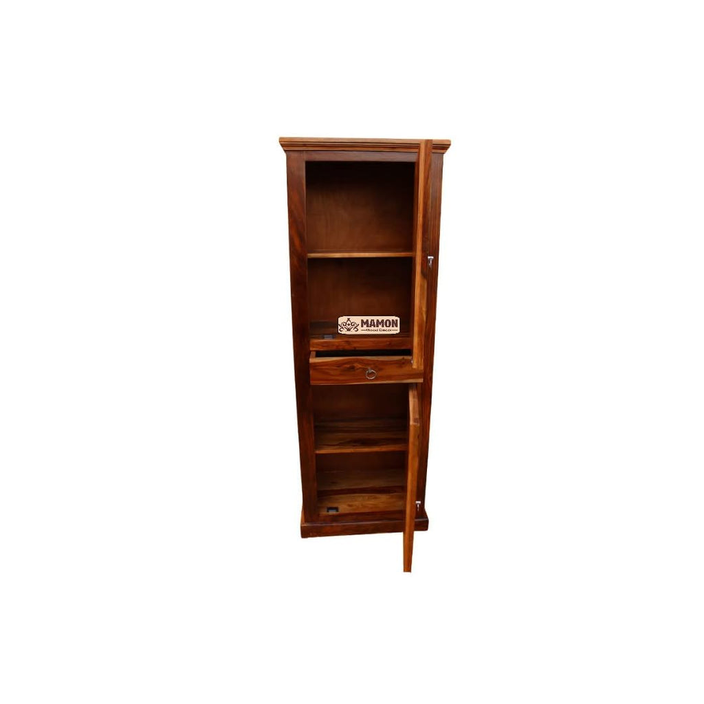 Mamon Wood Decor ‎Sheesham Wooden Niwar 2 Door – Brown