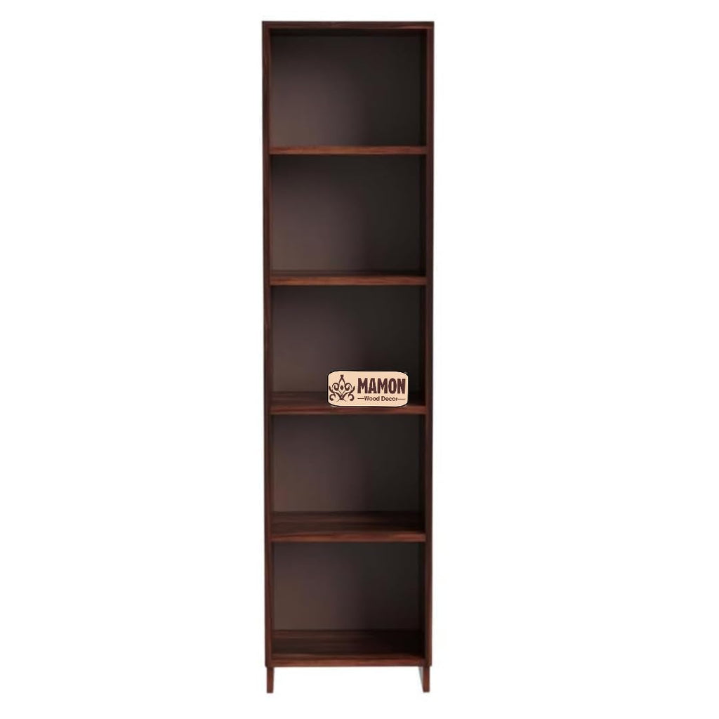 Mamon Wood Decor Sheesham Wood Multipurpose Book Shelf – Natural Brown