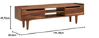 Mamon Wood Decor Sheesham Wood Modern TV Unit with Door and Shelf