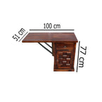 Ambica Woodmart Sheesham wood study table in natural honey finish, photo 2