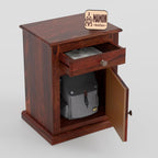 Mamon Wood Decor Sheesham Wood Bedside Table – Design 10