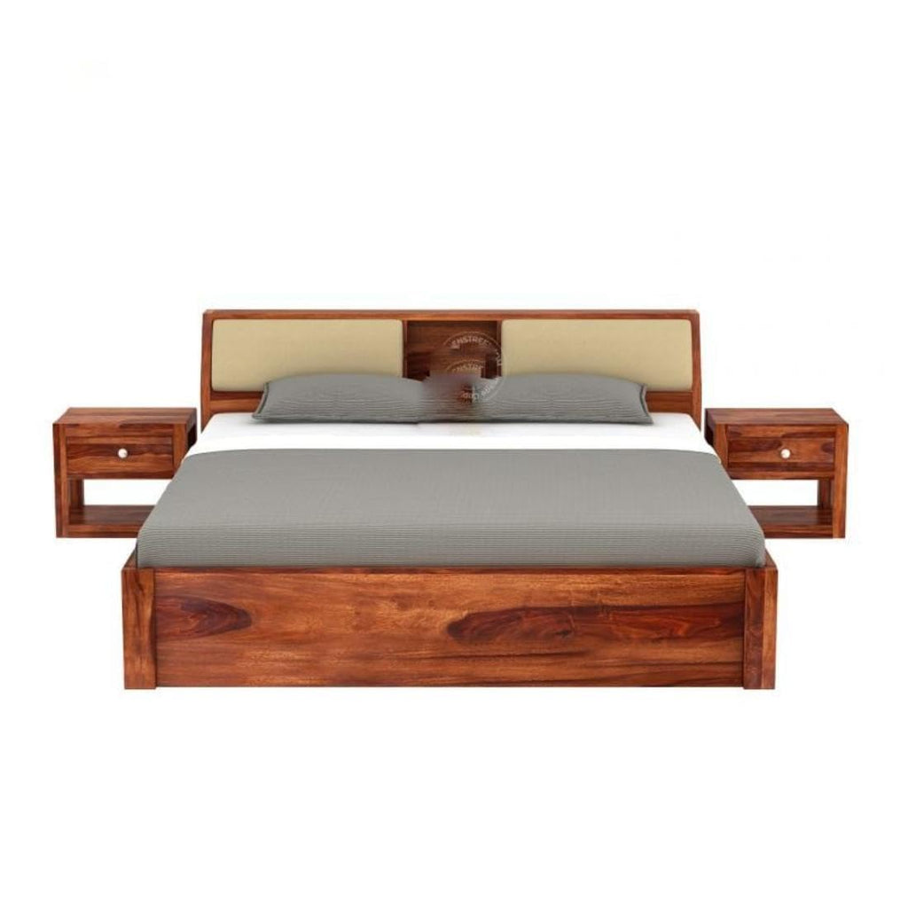 Natural | Ambica Woodmart Sheesham wood bed, natural, photo 6