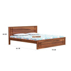 Mamon Wood Decor Solid Sheesham Wood Bed Without Storage – King Size