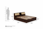Dark Walnut | Ambica Woodmart Sheesham wood bed, dark walnut, photo 17