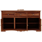 Mamon Wood Decor Sheesham Wood Cupbord, 3 Drowar Wardrobe, Almirah