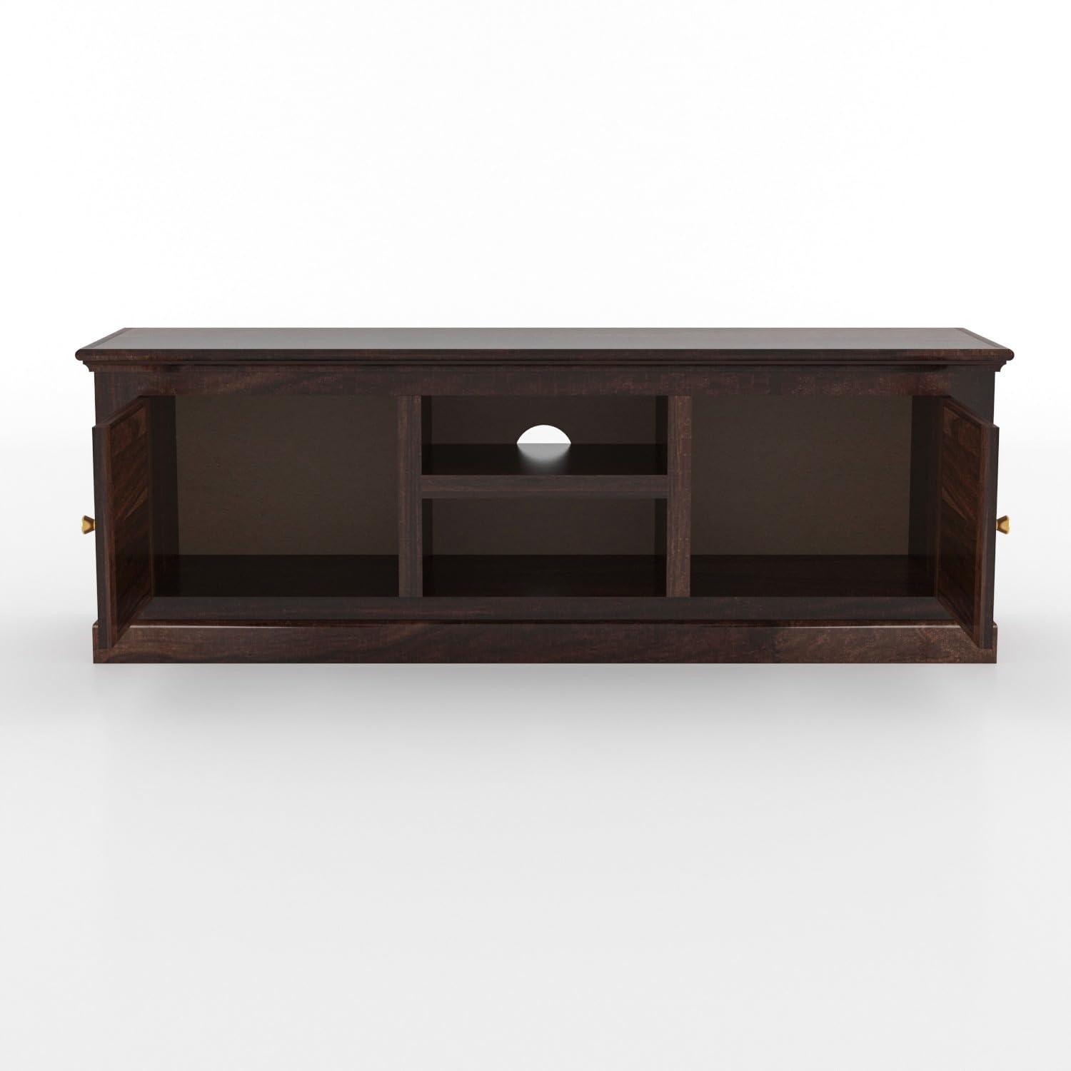 Mamon Wood Decor Woodcrony Davis Solid Sheesham Wood Tv Cabinet with 2
