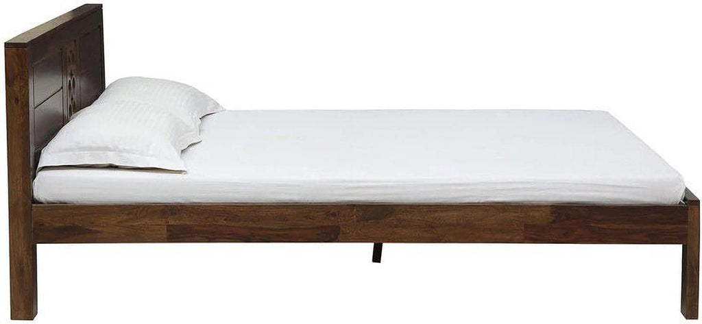 Ambica Woodmart Sheesham wood bed in natural honey finish, photo 2