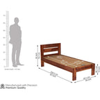 Mamon Wood Decor Sheesham Wood Single Bed Wooden Cot for Bedroom