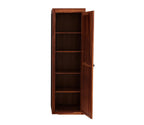 Mamon Wood Decor Single Door Wardrobe with 5 open shelves – Adam - Honey