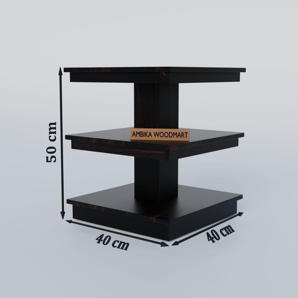 Walnut | Ambica Woodmart Sheesham wood bedside table, walnut, photo 7