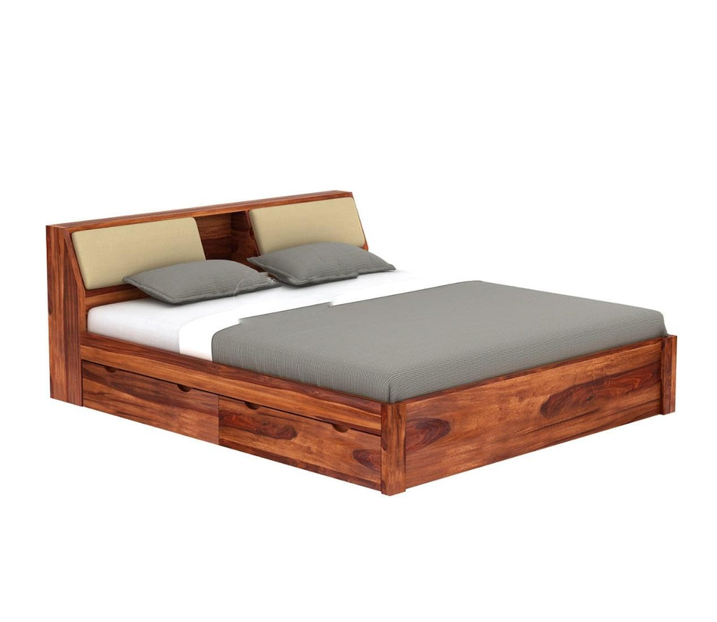 Natural | Ambica Woodmart Sheesham wood bed, natural, photo 29
