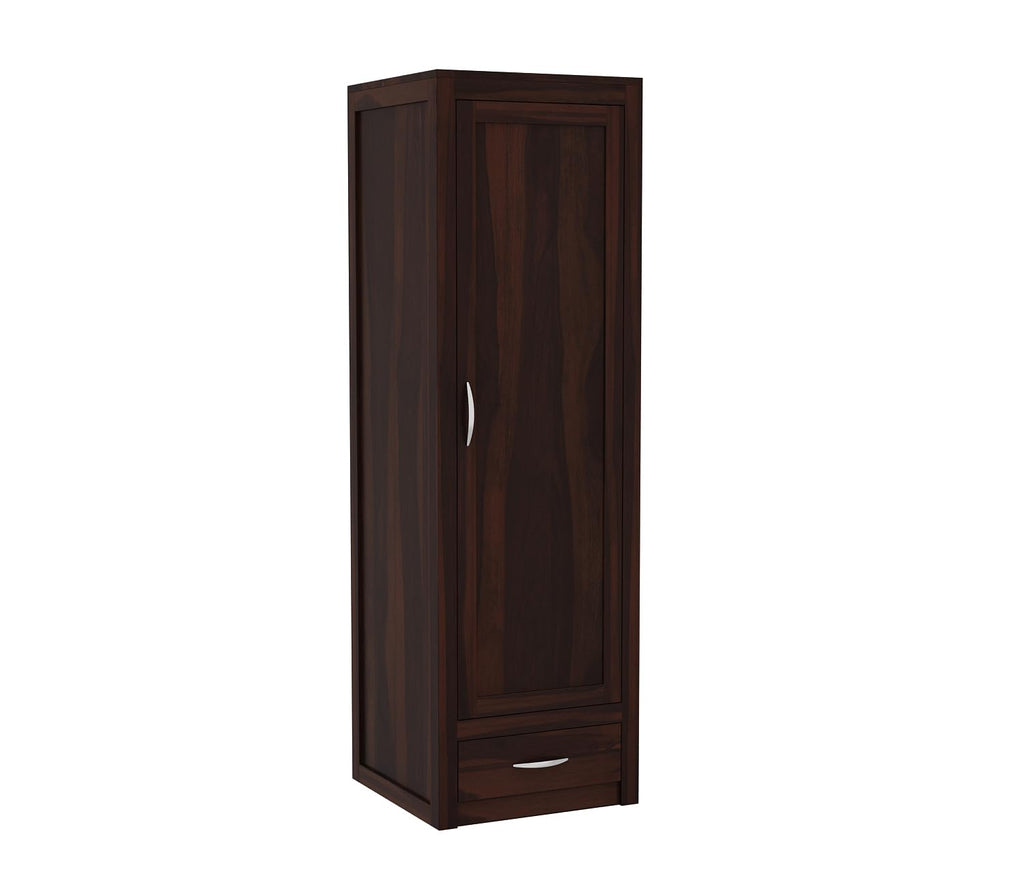 Mamon Wood Decor Solid Sheesham Wood Single Door Wardrobe with 1