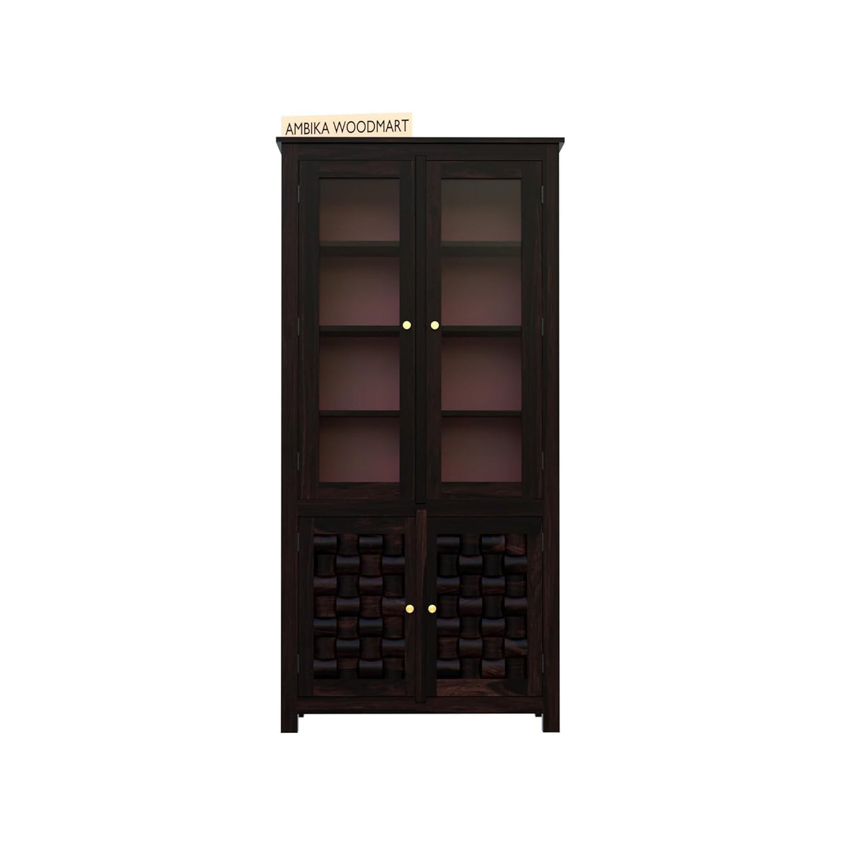 Ambica Woodmart Sheesham wood wardrobe in dark walnut finish, photo 6