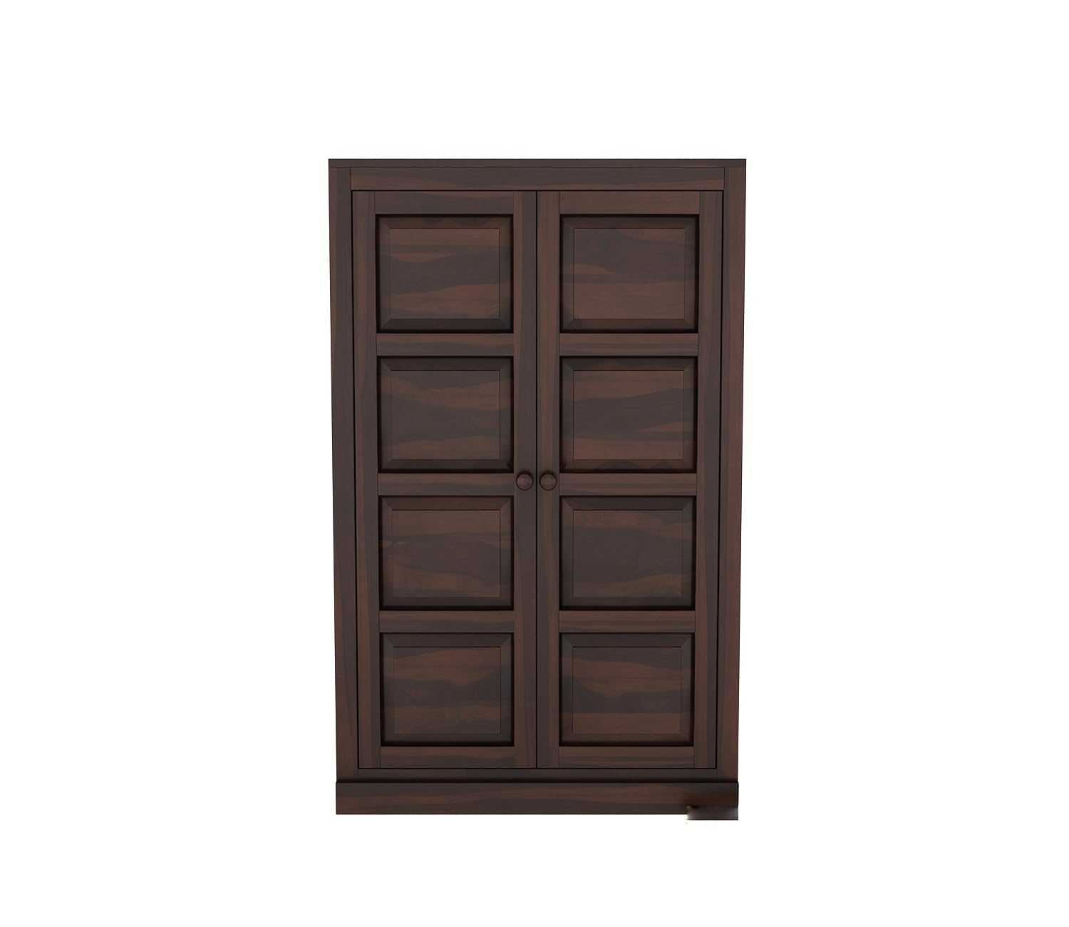 Mamon Wood Decor 2 Door Wardrobe with 2 shelves & hanging space – Ford - Walnut