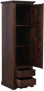 Mamon Wood Decor Sheesham Wood Cupboard, Single Door Wardrobe, Cabinet