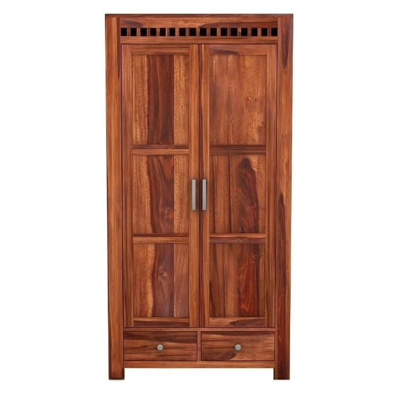 Mamon Wood Decor Sheesham Wood Wardrobe – Brown