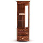 Mamon Wood Decor Solid Wood Dressing Table with Mirror and Storage