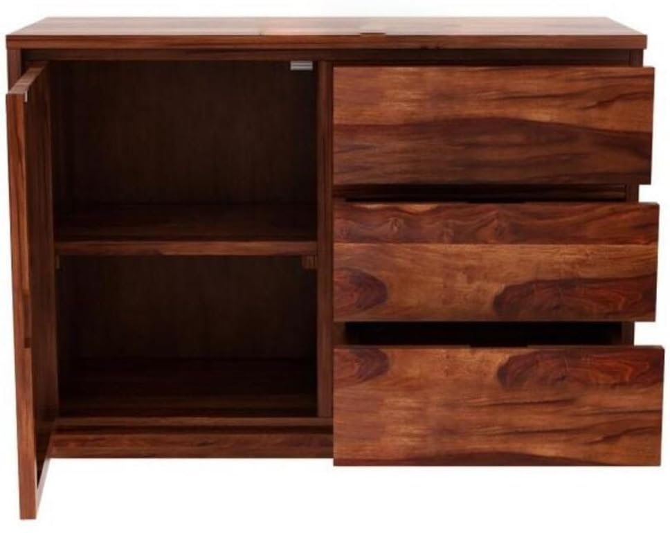 Ambica Woodmart Sheesham wood chest of drawers in honey finish, photo 2