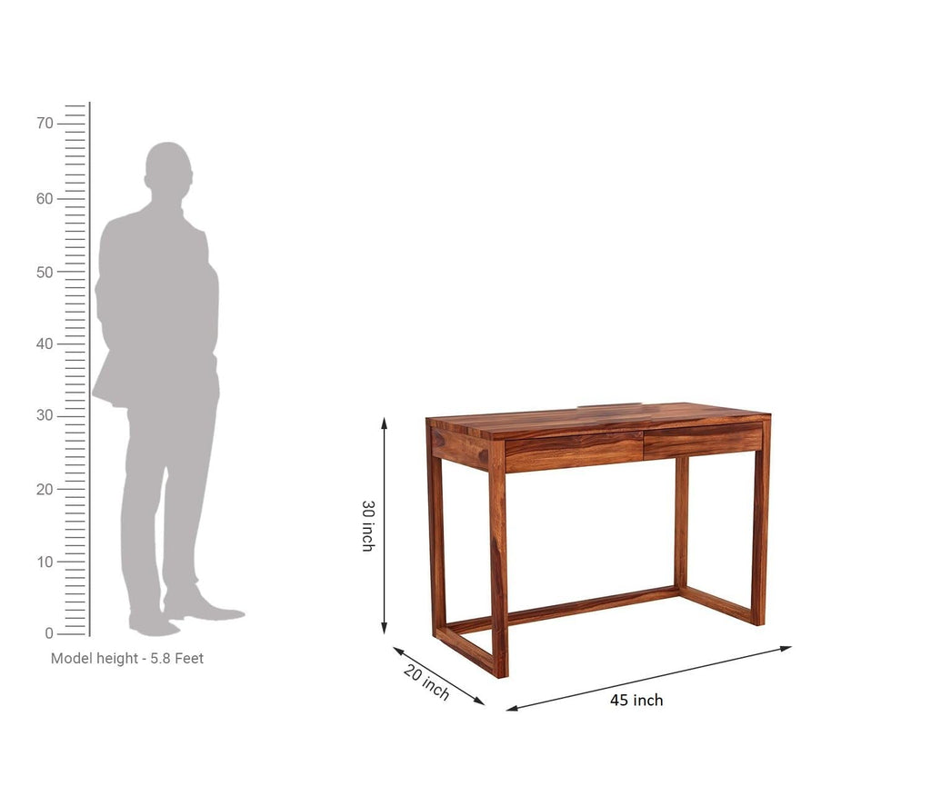 Honey | Ambica Woodmart Sheesham wood study table, honey, photo 4
