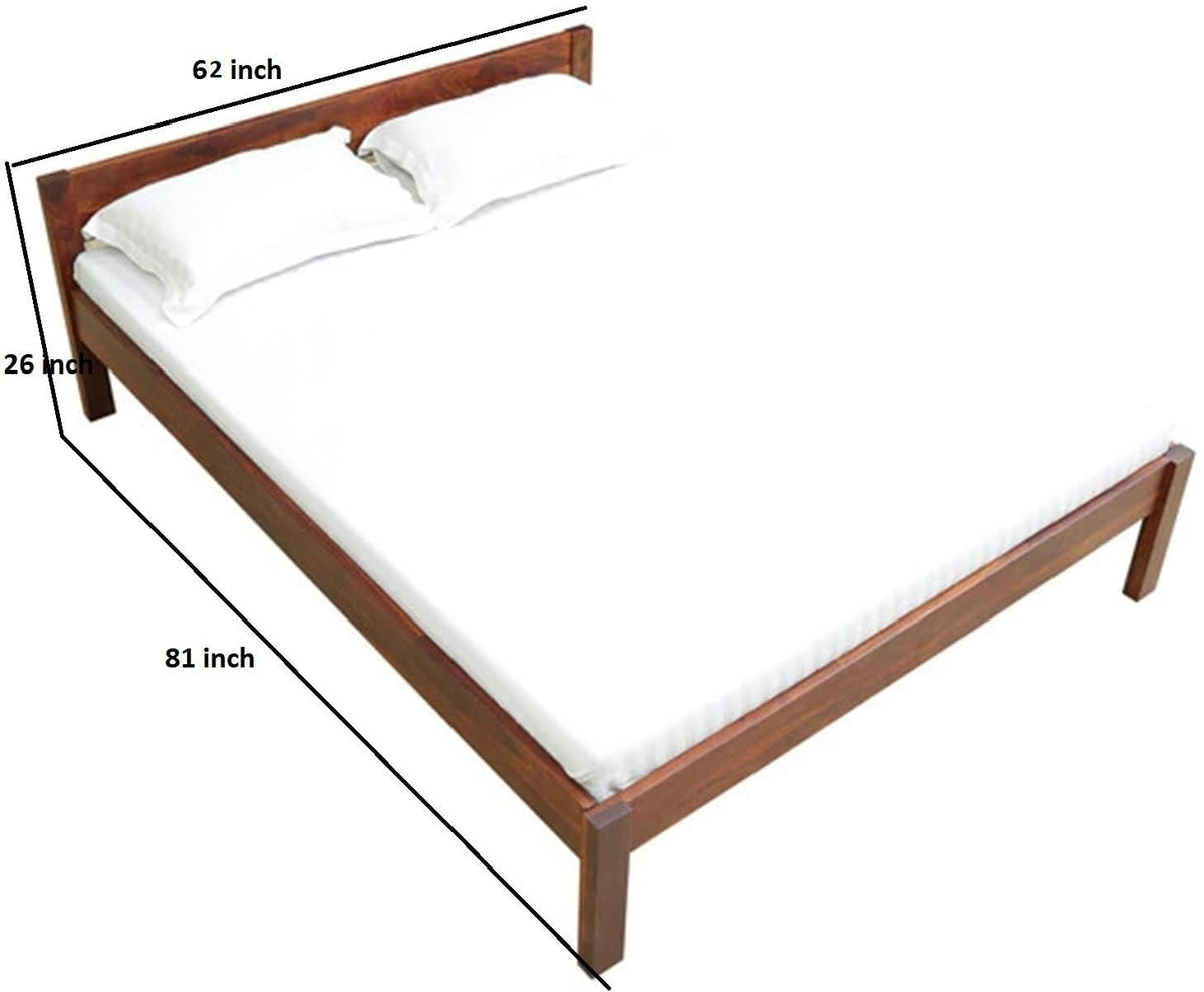 Ambica Woodmart Sheesham wood bed in brown finish, photo 3