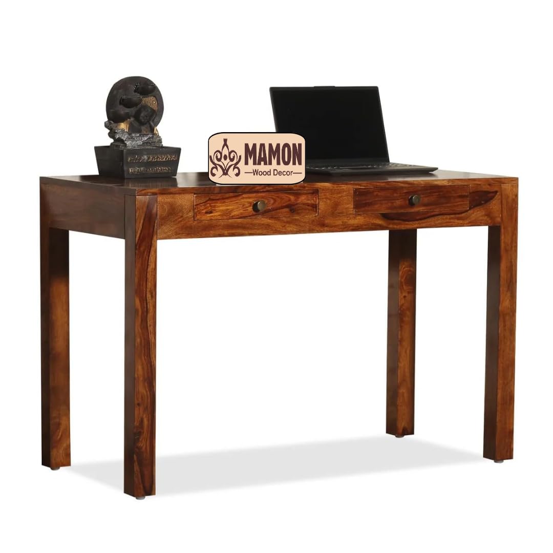 Mamon Wood Decor Solid Sheesham Wood Study Table with Drawer