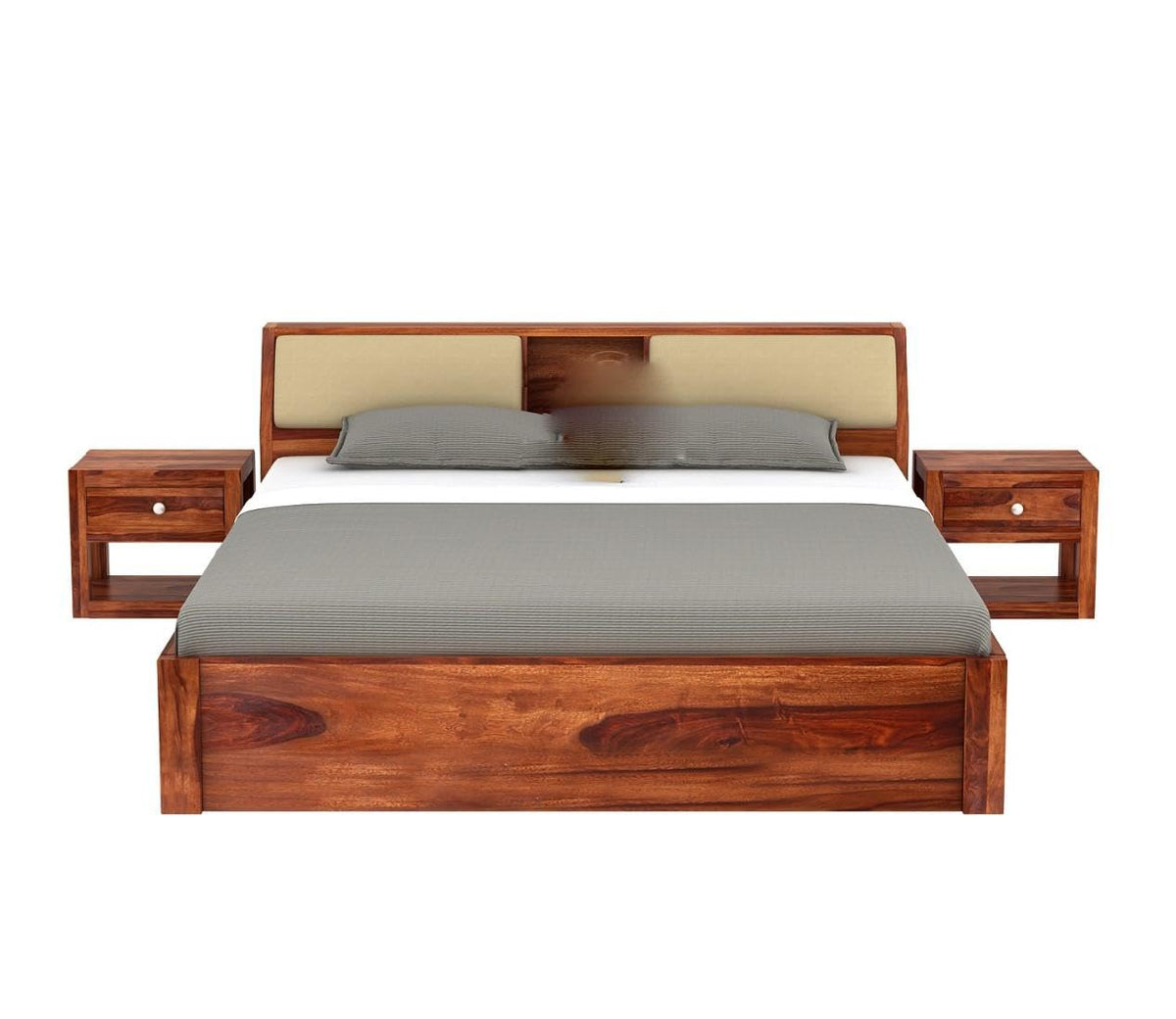 Natural | Ambica Woodmart Sheesham wood bed, natural, photo 28