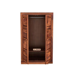 Mamon Wood Decor 2 Door Wardrobe with 2 shelves & hanging space – Ford - Honey