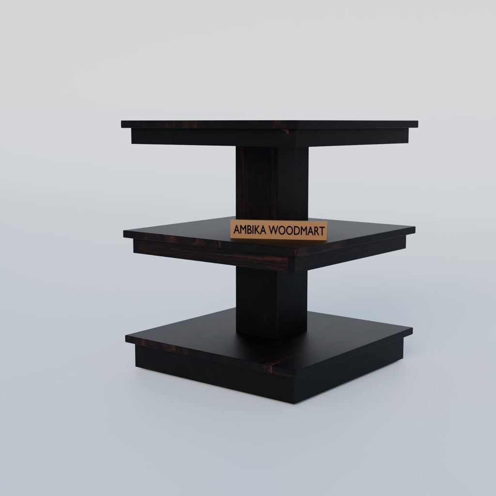 Walnut | Ambica Woodmart Sheesham wood bedside table, walnut, photo 8