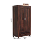 Mamon Wood Decor Solid Wood Wardrobe with Double Doors, Decorative