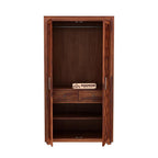 Mamon Wood Decor 2 Door Wardrobe with 2 drawers, 3 shelves & hanging - Honey